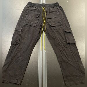 MNML Black Cargo Pants with Drawstring Waist